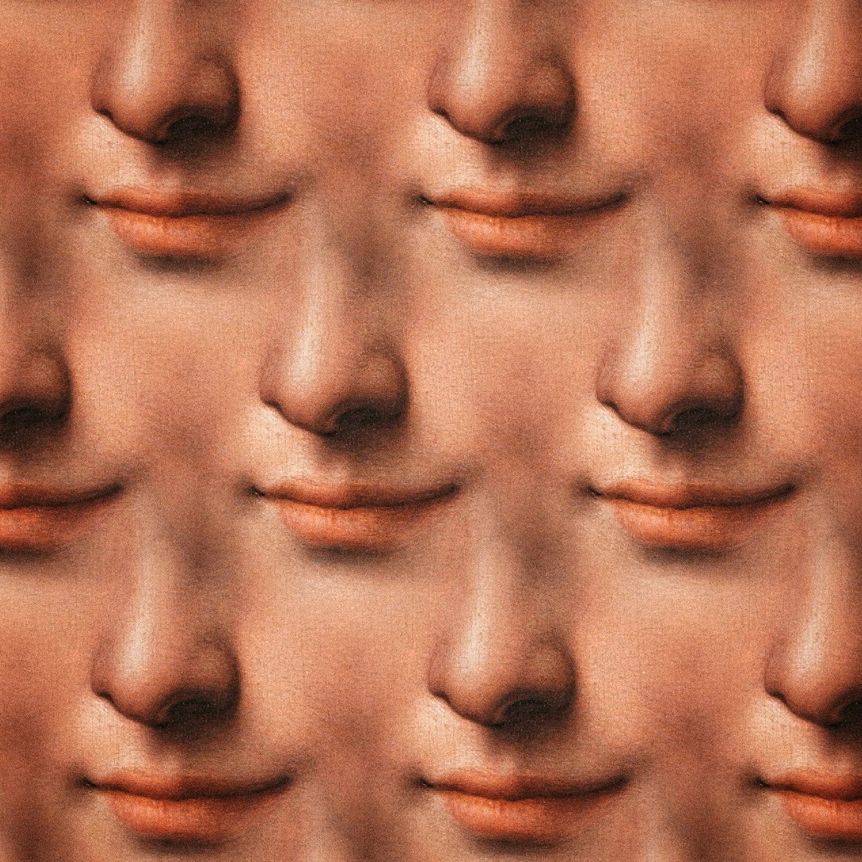 De wereldberoemde glimlach van Leonardo da Vinci's Mona Lisa als Escher-achtige grafiek. Betaalbare kunst van Ruben van Gogh