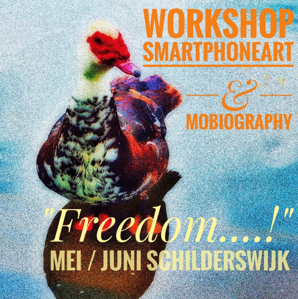 Aankondiging voor een smartphoneart-workshop