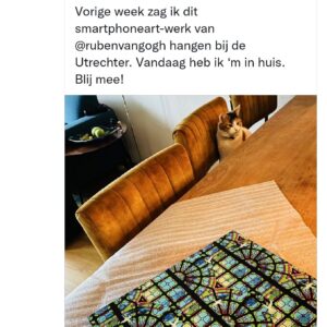 Een van de verkochte werken bij een particulier thuis